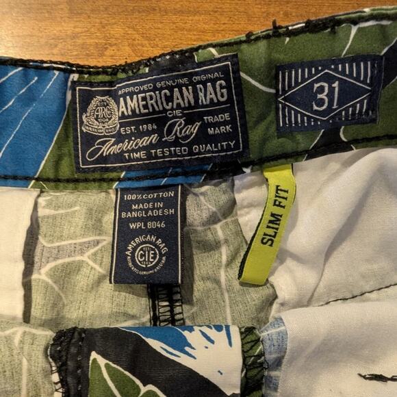 American Rag Blue and Green Tropical Shorts - Picture 4 of 5